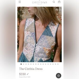 Christy Dawn The Cinthia Dress Spring Patchwork M Quilted